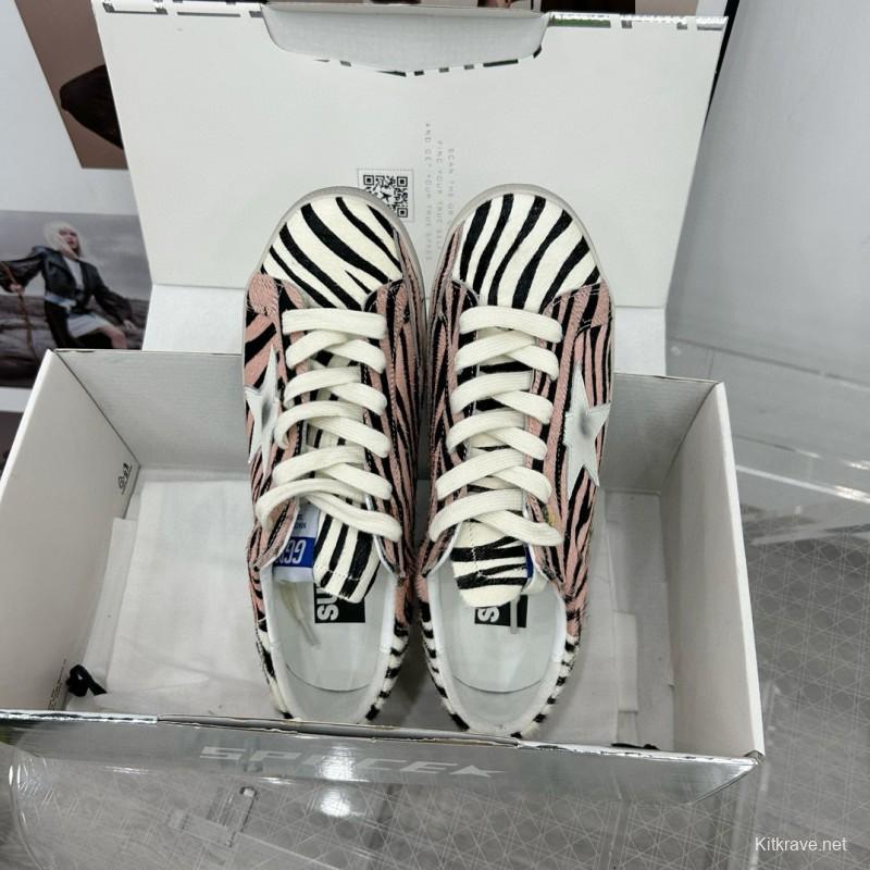 2025 Women GGDB Pink Black White Leather Suede Sneakers