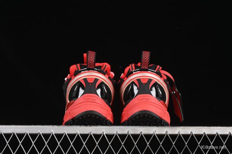 Off-White Be Right Low-Top Lifestyle Casual Shoes in Black Red