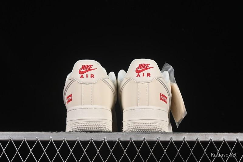Nike Air Force 1 '07 Low Supreme Collaboration Versatile Beige Casual Sneakers - CS5288-011