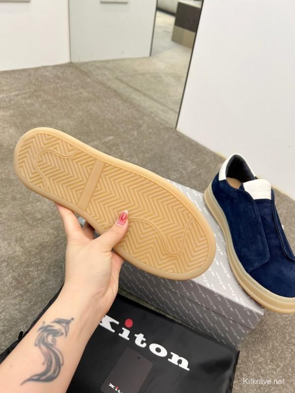 Kiton Men's Four Seasons Classic Casual Slip-On Loafer - AS00320