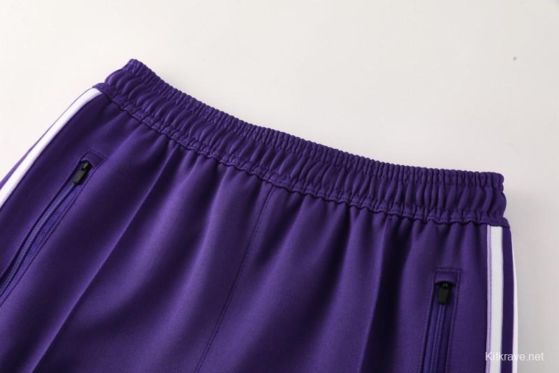 25/26 Real Madrid Purple Full Zipper Jacket +Long Pants