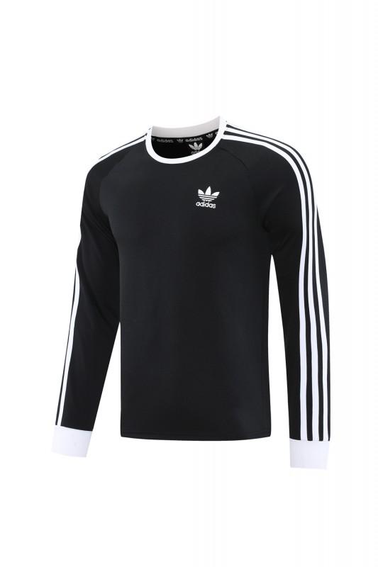2025 Adidas Originals Long Sleeve T-Shirt Collection - Navy/White/Black with 3-Stripes