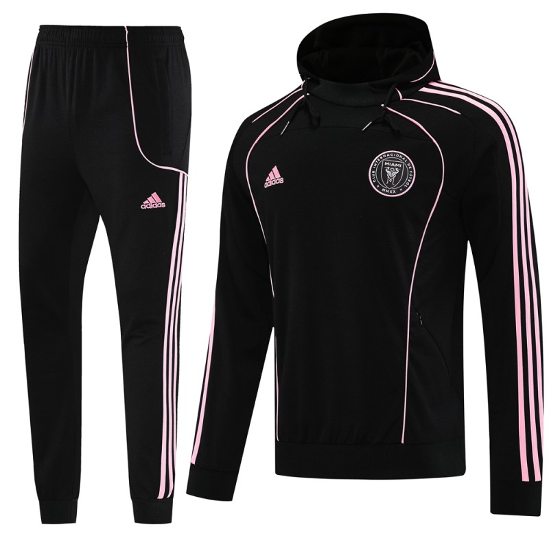 2025 Inter Miami Black Full Hoodie Zipper Jacket +Long Pants
