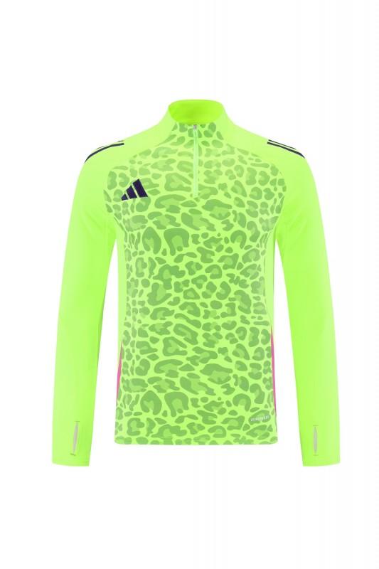 2025 Adidas Purple/Neon Green Half Zipper Jacket +Long Pants