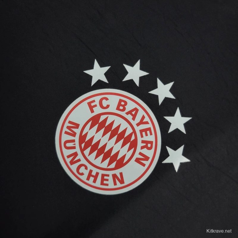 25/26 Bayern Munich Jacket Black Windbreaker