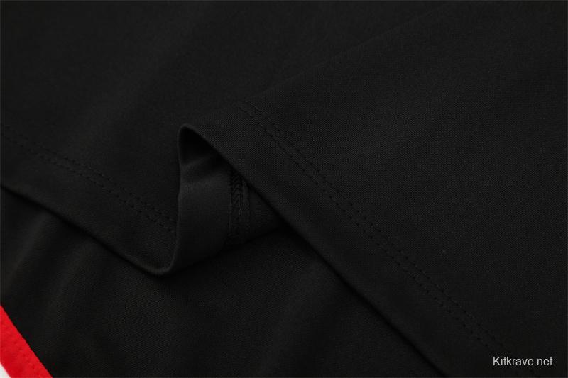 Retro 04/05 AC Milan Black Half Zipper Jacket+Long Pants