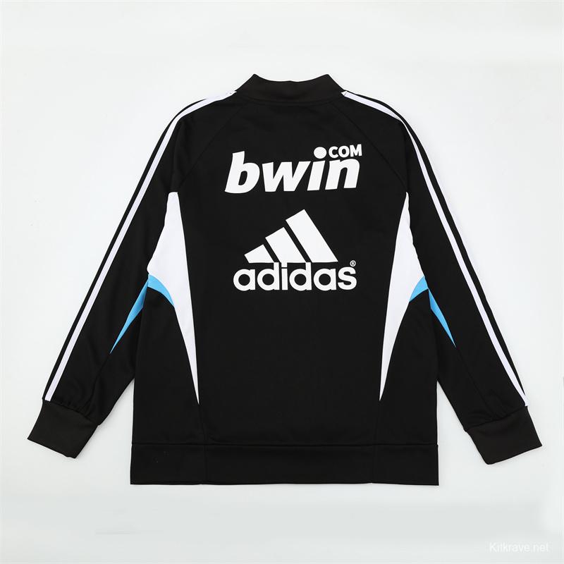 Retro 08/09 Real Madrid Black Half Zipper Jacket