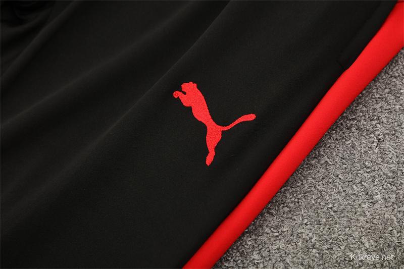 25/26 Portugal Black Half Zipper Jacket+Long Pants