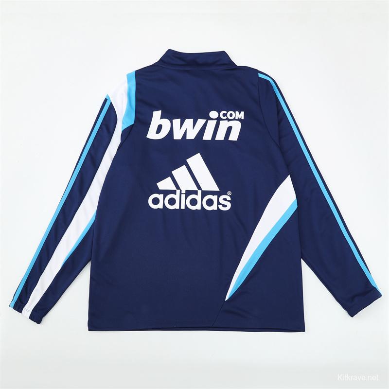 Retro 09/10 Real Madrid Royal Blue Half Zipper Jacket