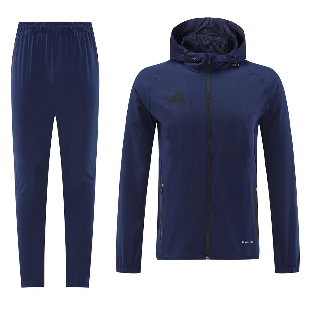 25/26 Adidas Navy Hoodie Full Zipper Jacket + Long Pants