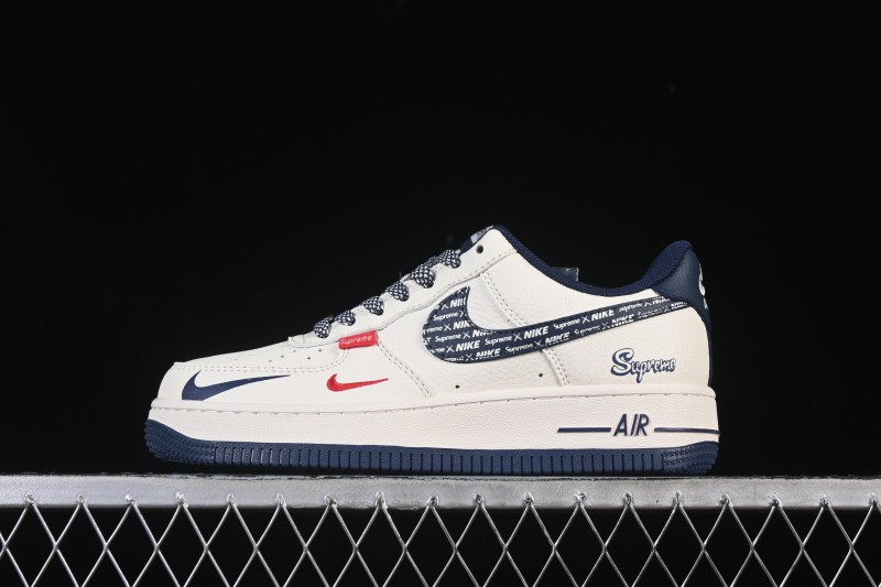 Nike Air Force 1'07 Low Collaboration Beige Camouflage Red Blue Hook Casual Skate Shoes - XD2588-609