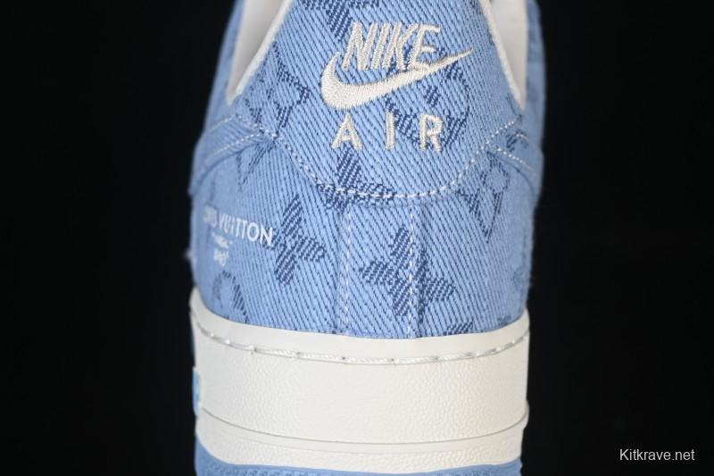 Nike Air Force 1 '07 Low LV Collaboration Light Blue Casual Sneakers - YF9511-823