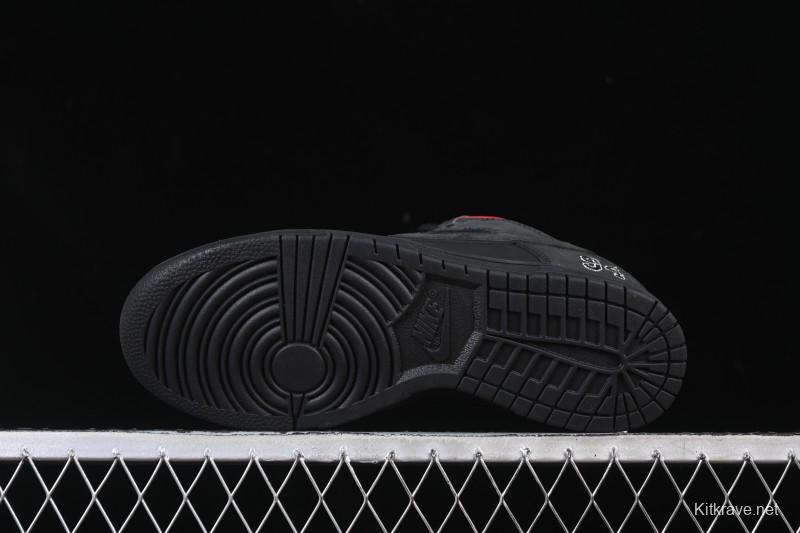 Nike Supreme x Nike SB Dunk Low Ocean Fog Limited Edition Black Warrior Low Top Casual Skate Shoes - HQ8487-001