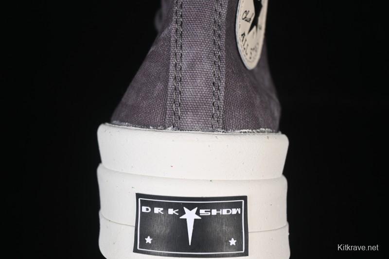 Rick Owens Drkshdw Converse Chuck 70 High Top Platform Canvas Sneakers - A06755C