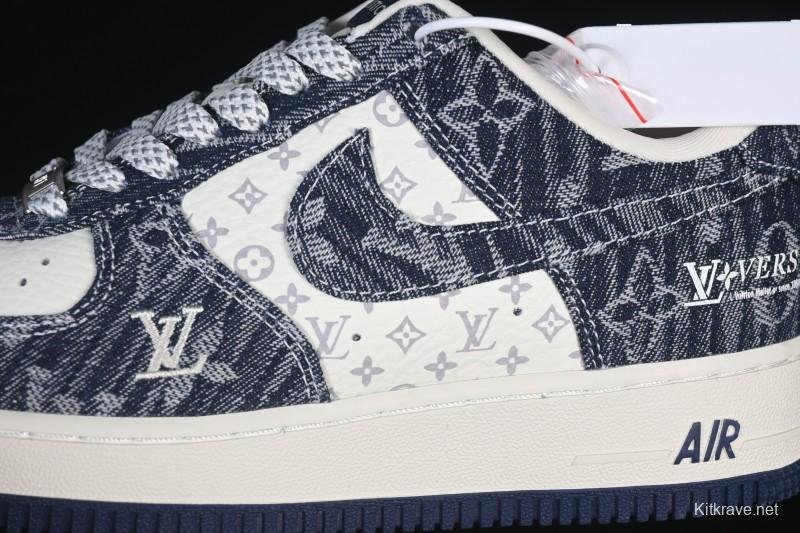 Nike Air Force 1 '07 Low LV Collaboration White Blue Casual Sneakers - YF9511-812