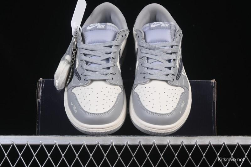 Nike Travis Scott x Fragment Design x Air Jordan 1 Low OG SP AJ1 Low-Top Casual Sneakers - LD2025-023