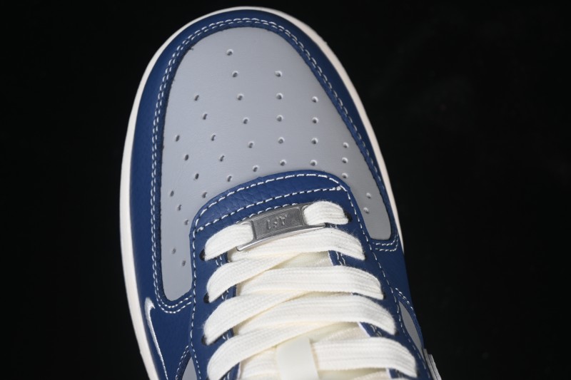 Nike Air Force 1 '07 Low Supreme Collaboration White Blue Gray Red Casual Sneakers - XD2588-602