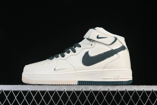 Nike Air Force 1'07 Mid Casual Shoes with Reflective Design and Full-Length Air Cushion - XL0236-235