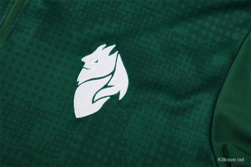 25/26 AC Milan Green Camouflage Half Zipper Jacket+Long Pants