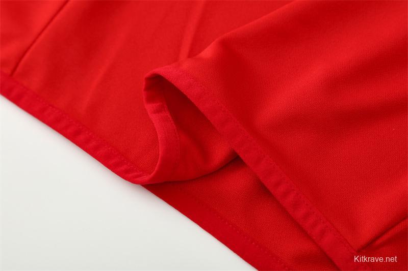 Retro 02/03 Manchester United Red Half Zipper Jacket