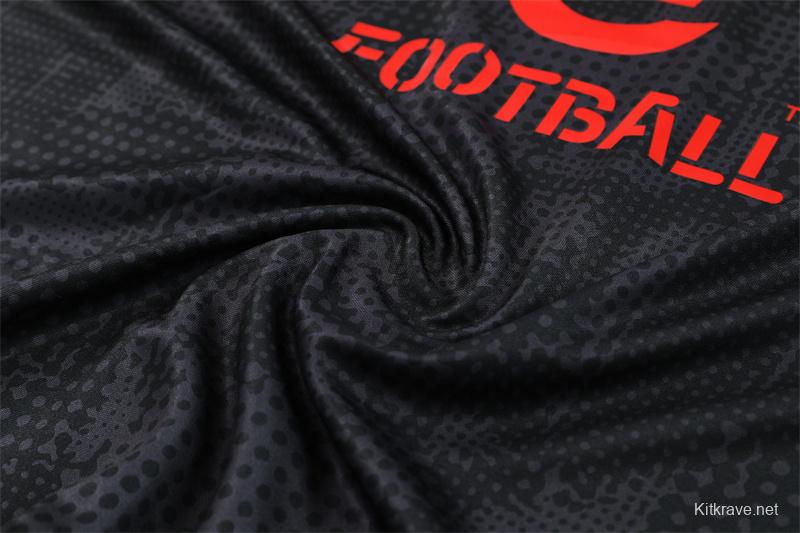 25/26 AC Milan Black Camouflage Half Zipper Jacket+Long Pants