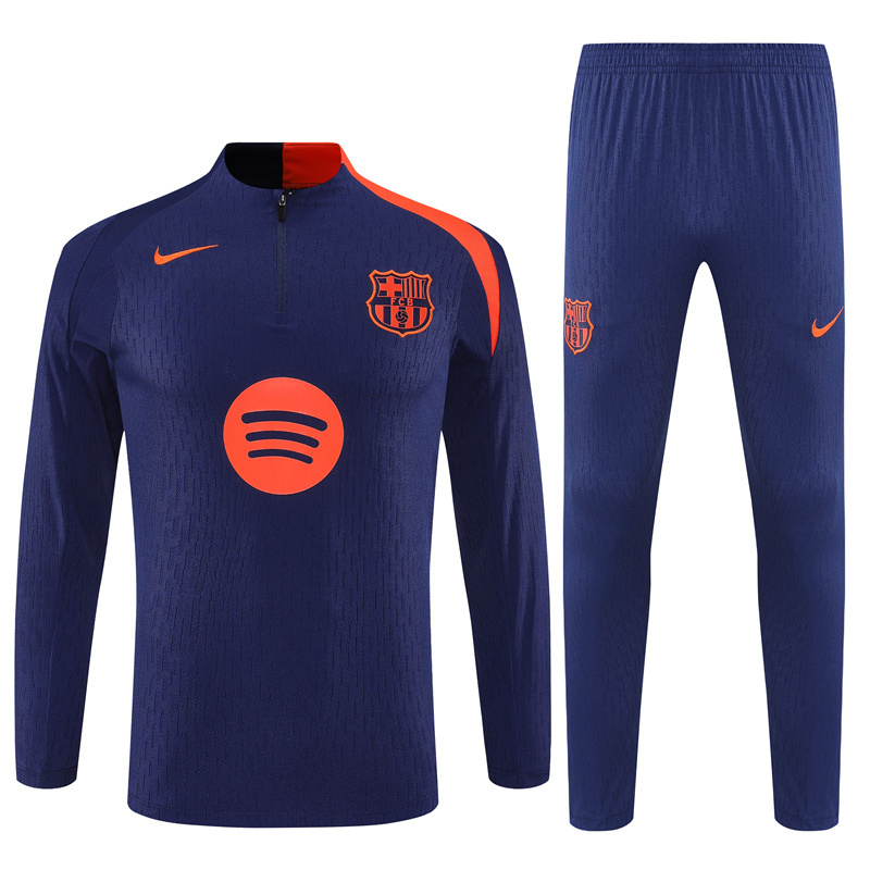 Player Version 25/26 Barcelona Royal Blue T90 Half Zipper Jacket+Long Pants