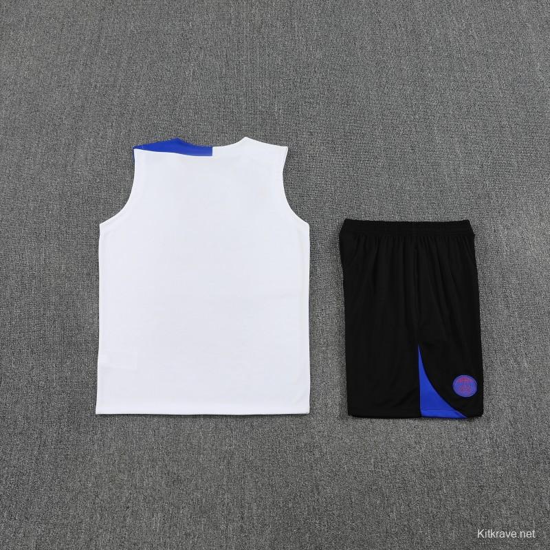 25/26 PSG White Vest Jersey+Shorts