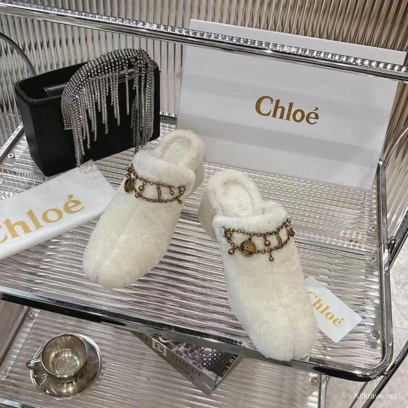 Chloe 2025/SS Real Fur Slippers - LY00320