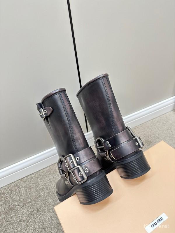 Miu Miu Fall/Winter 2025 Limited Edition Punk Style Martin Boots - LY00500