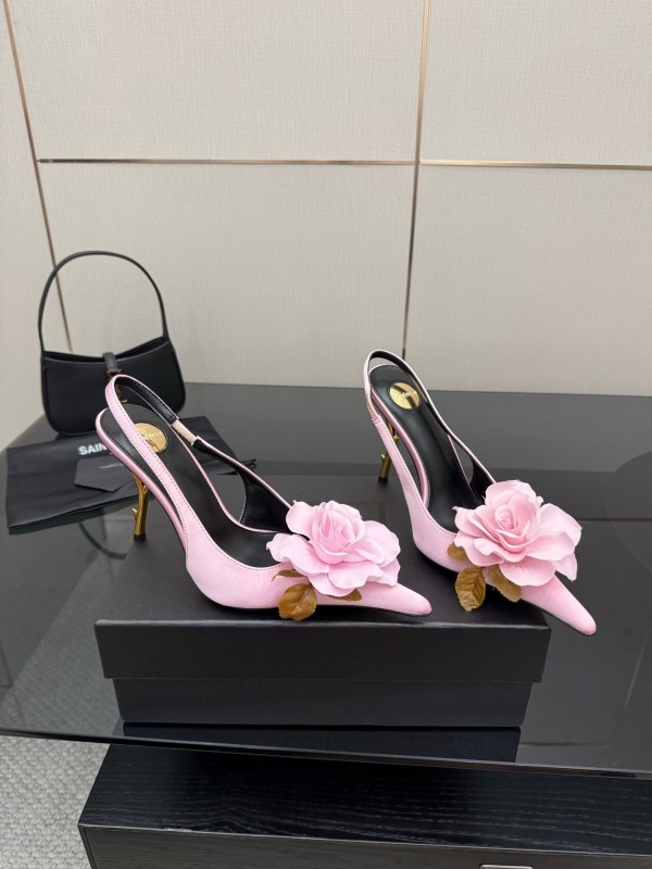 Saint Laurent 25FW Spring Collection Rose Thorn High Heels - KFY00320