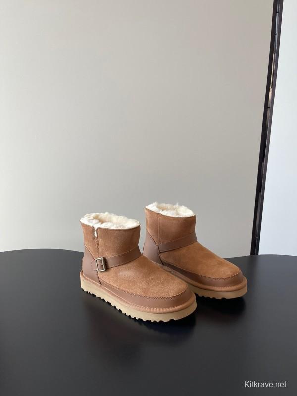 UGG 4512 Flat Buckle Ultra Wool Anti-Slip Snow Boots - AS00290