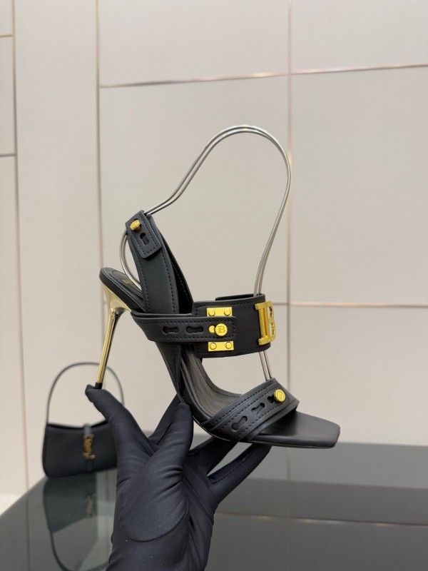 Balmain 2025/SS Metal Heel High Heel Sandals - KFY00320