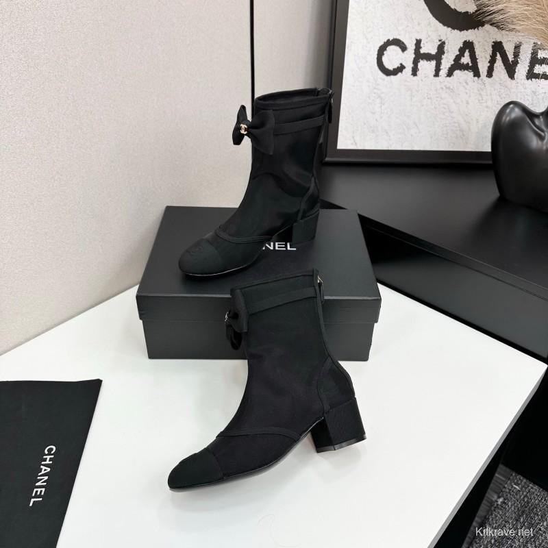 Chanel 2025 SS Classic Bow Ankle Boots - LY00