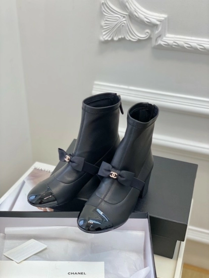 Chanel 2025/SS Autumn Winter Bow Mary Jane Ankle Boots - LY00320