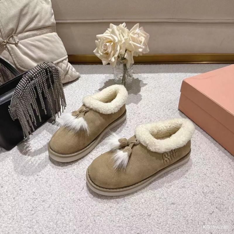 MIU MIU 2025 SS Korean Style Popular Small Potato Snow Boots Upgraded Version - LY00290
