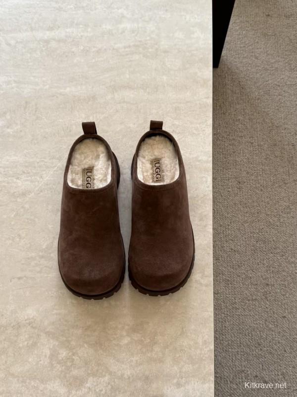Ugg 2025/SS Potato Wool Slippers with Inner Height Increase - KFY00240