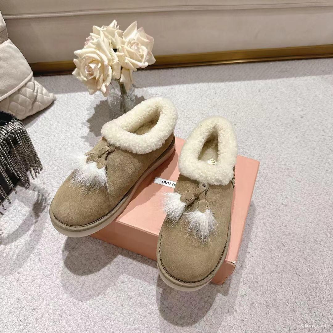 MIU MIU 2025 SS Korean Style Popular Small Potato Snow Boots Upgraded Version - LY00290