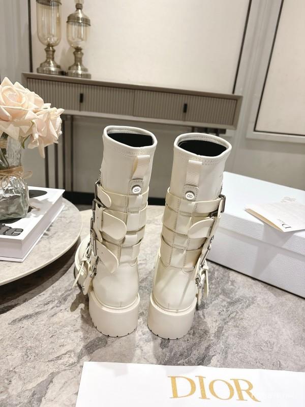 Dior Punk Style Strap Ankle Boots - KFY00470