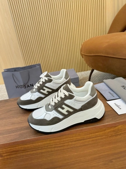 Hogan H-STRIPES Series Couple Thick Sole Dad Shoes Leisure Sneakers - LY00370/LY00380