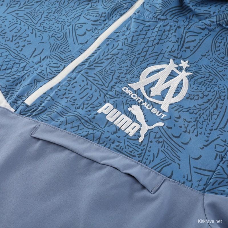 25/26 Olympique Marseille Half Zipper Jacket+Long Pants S-2XL