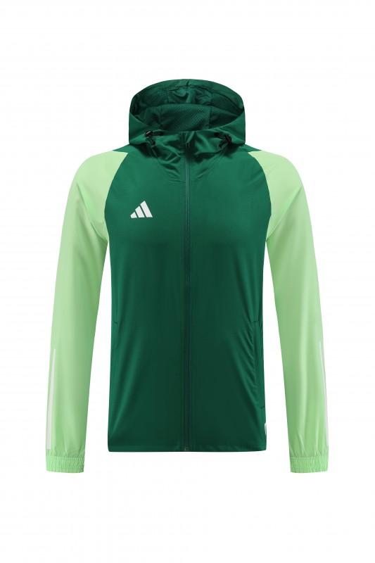 2025 Adidas Green Half Zipper Jacket+Long Pants S-2XL