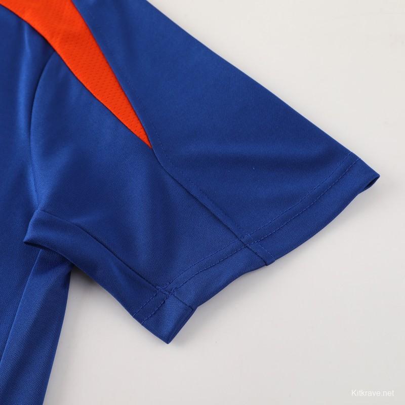 2025 Netherlands Blue Short Sleeve+Soccer Shorts
