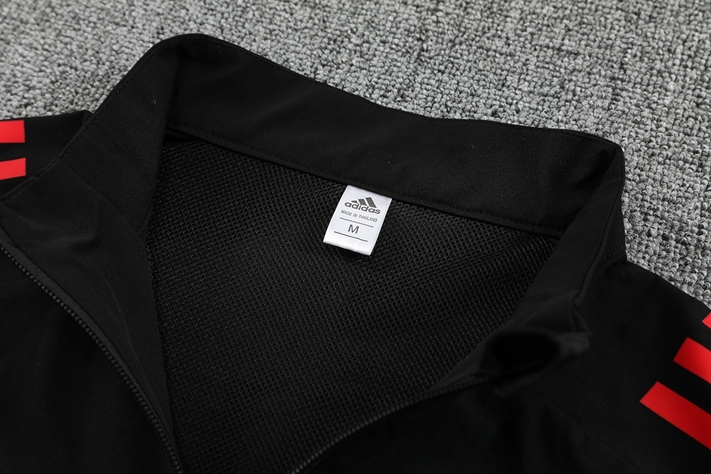 25/26 Liverpool Black S-2XL Half Zipper Jacket+Long Pants