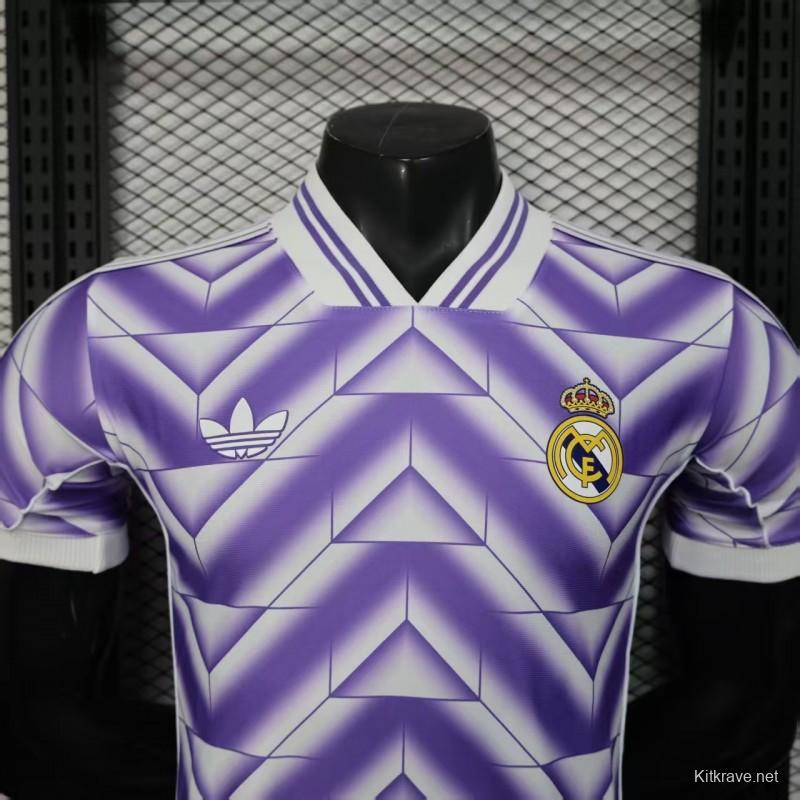 25/26 Player Version  Real Madrid Third Purple with Chevron Gradient Pattern Jersey