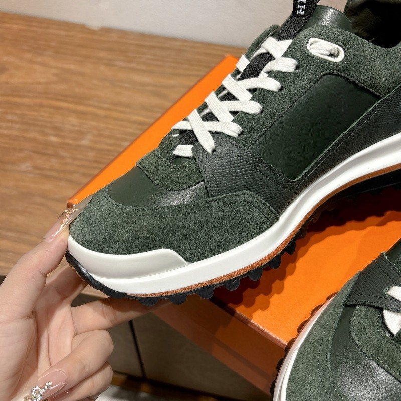 Hermes Boot-Type Shoes with Classic British Color Blocking Design - AS00410