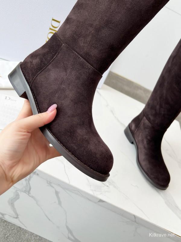 Dior 2025/ss Retro British Style Brogue New Knight Boots - LY00440