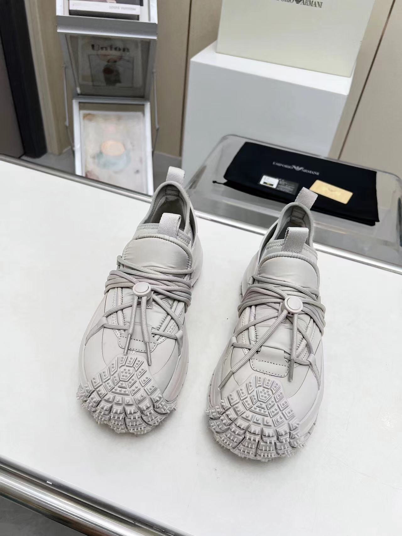 Armani 2025 SS Men's Sneakers with Tire Sole and Drawstring Design - LY00420