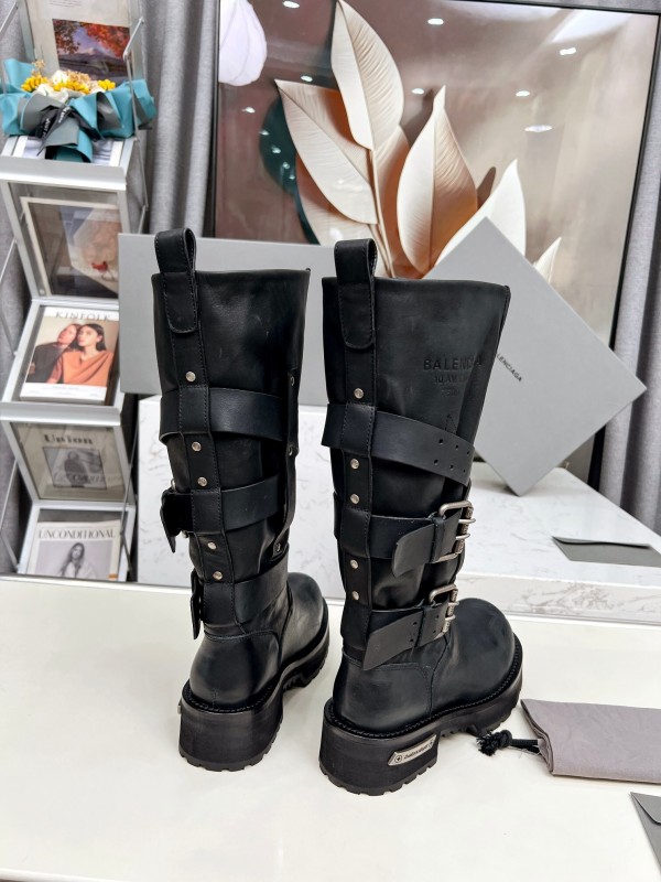 Balenciaga Paris 25FW Venom High-Top Boots Punk Style Motorcycle Ankle Boots 15 Inch - LY00520