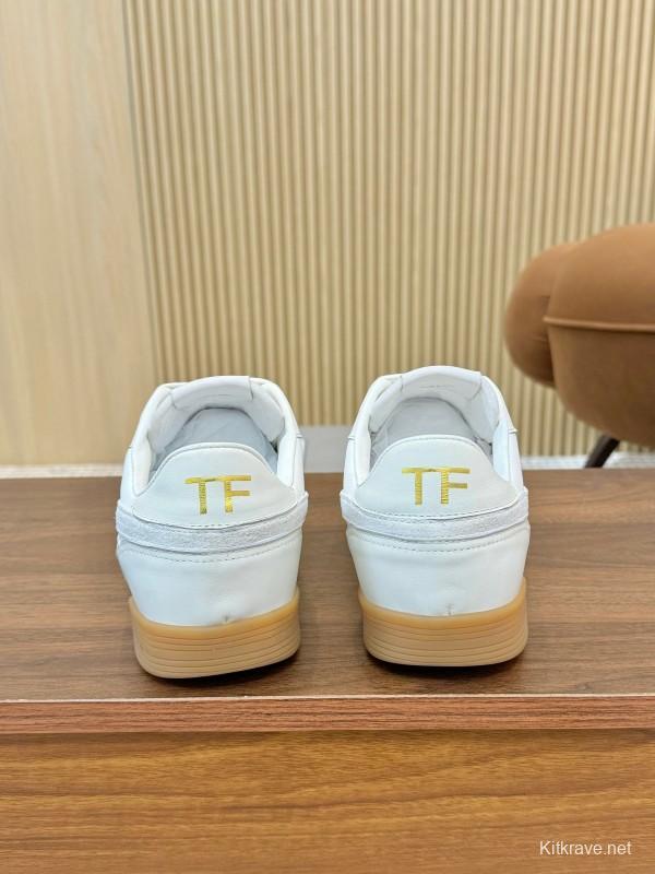 Tom Ford 2025 SS Casual Sneakers with Classic Color Blocking and Imported Leather Insole - AS00350