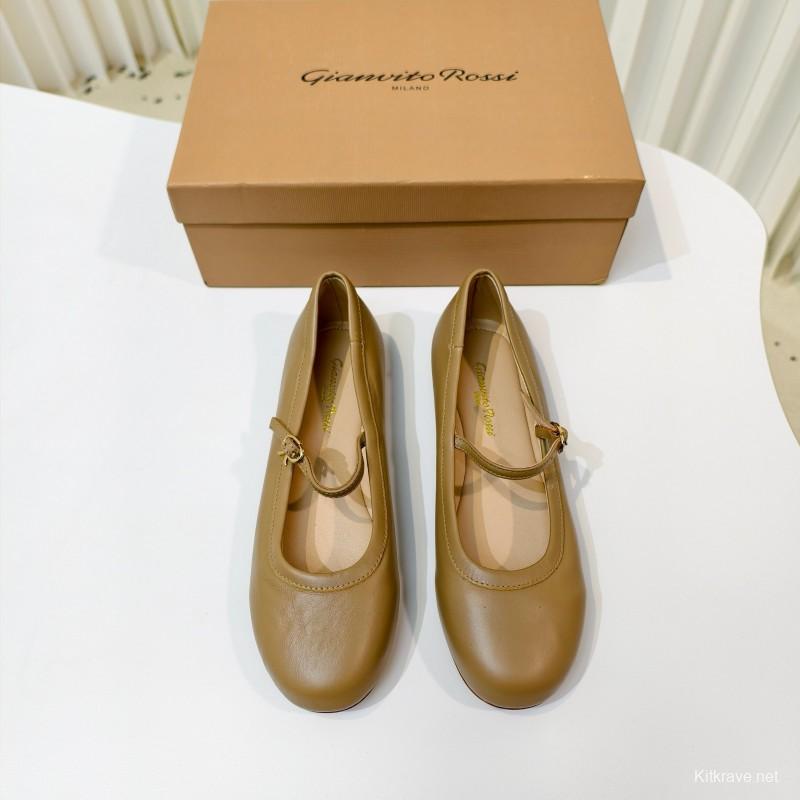 Gianvito Rossi Bohemian Style Flat Ballet Shoes - LY00310